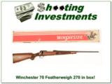 Winchester Model 70 Featherweight 270 Win in box!- 1 of 4