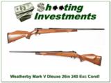 Weatherby Mark V Deluxe 26in 240 Wthy mag Exc Cond! - 1 of 4