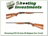 Browning 22 Auto 69 Belgium Exc Cond nice wood! - 1 of 4