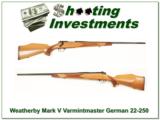 Weatherby Mark V Varmintmaster German 22-250 Blond! - 1 of 4