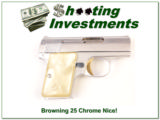 Browning 25 Auto Baby Browning .25 Nickel 67 Belgium - 1 of 4