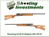 Browning A5 20 Gauge 67 Belgium Blond 26in VR IC - 1 of 4