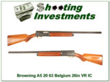 Browning A5 20 Gauge 63 Belgium 26in IC VR! - 1 of 4