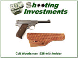 Colt Woodsman 4 ½ in made in 1926 with holster - 1 of 4