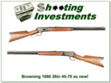 Browning 1886 Rifle 28in Octagonal 45-70 as new! - 1 of 4