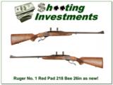 Ruger No. 1 218 Bee Medium Sporter Red Pad! - 1 of 4