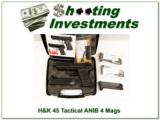 H&K HK 45 Tactical threaded barrel 4 magazines in case! - 1 of 4