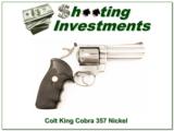Colt King Cobra Brushed Nickel 357 4in Exc Cond - 1 of 4