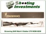 Browning BAR Mark II Stalker 270 WSM Factory NEW!- 1 of 4