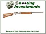 Browning 2000 Belgium made 20 Gauge Magnum! - 1 of 4