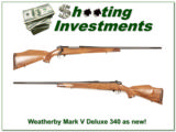 Weatherby Mark V Deluxe 340 Wthy Mag as NEW! - 1 of 4