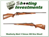 Weatherby Mark V Deluxe 300 Wthy Mag nice wood! - 1 of 4