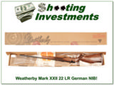Weatherby XXII 22 LR Bolt action Anschutz made NIB! - 1 of 4