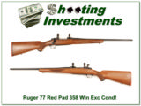 Ruger 77 Red Pad in 358 Winchester Exc Cond! - 1 of 4