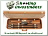 Browning A5 20 Magnum Belgium 2 barrel set with case! - 1 of 4