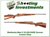 Weatherby Mark V German 22-250 Custom Shop XX Wood! - 1 of 4