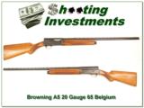 Browning A5 20 Gauge 65 Belgium Vent Rib! - 1 of 4