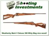 Weatherby Mark V Deluxe 300 Wth Mag with WOW Wood! - 1 of 4