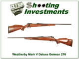 Weatherby Mark V Deluxe German 270 Wthy Mag - 1 of 4