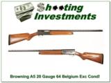 Browning A5 20 Gauge 64 Belgium VR Exc Cond! - 1 of 4