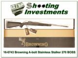 Browning A-bolt II Stainless Stalker 270 BOSS ANIB! - 1 of 4