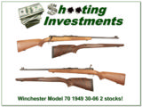 Winchester Model 70 Pre-64 1949 30-06 2 stocks!- 1 of 4