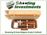 Browning 22 Auto Grade II 65 Belgium unfired in case! - 1 of 4