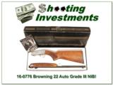 Browning 22 Auto Grade III hand engraved NIB! - 1 of 4