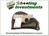 Browning 25 Auto Belgium engraved Renaissance!- 1 of 4