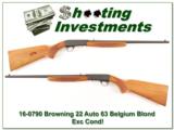 Browning 22 Auto 63 Belgium Blond Exc Cond! - 1 of 4
