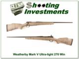Weatherby Mark V Ultra Light 270 Winchester - 1 of 4