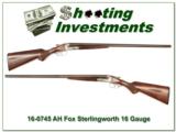 AH Fox Sterlingworth 16 Gauge 28in - 1 of 4