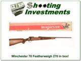  Winchester Model 70 Featherweight 270 Win in box! - 1 of 3