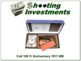  Colt 1911 100 Years of Service Anniversary NIB! - 1 of 4
