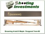  Browning A-bolt II Maple Octagonal RARE 7mm-08 NIB! - 1 of 4
