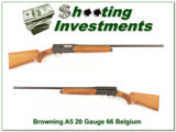Browning A5 66 Belgium 20 Gauge Honey Blond 28in Mod - 1 of 4