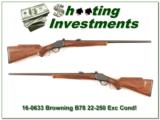 Browning Model 78 22-250 octagonal barrel Exc Cond - 1 of 4