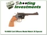 Colt Officers Model Match blued 6in in 38 Special - 1 of 4