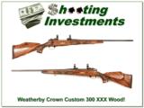  Weatherby Mark V Crown Custom 300 XXX WOOD! - 1 of 4