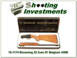 Browning 22 Auto 67 Belgium Blond unfired in box! - 1 of 4