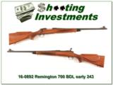 Remington 700 BDL early Pressed Checkering 243 Win! - 1 of 4