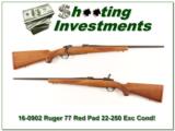 Ruger 77 Red Pad 22-250 Exc Cond! - 1 of 4