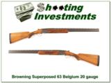 Browning Superposed 63 Belgium 20 Gauge 26in barrels - 1 of 4