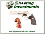 Colt Python 6in Polished Nickel 357 Magnum! - 1 of 4