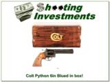 Colt Python 4in Polished Blued 357 Magnum in box! - 1 of 4