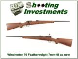 Winchester 70 Featherweight New Haven 7mm-08 as new! - 1 of 4