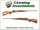  Weatherby Mark V Deluxe 340 Wthy mag 26in Exc Cond! - 1 of 4
