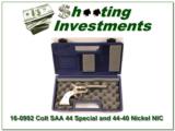 Colt SAA Polished Nickel Ivery Grips ANIC 4.75in 44-40! - 1 of 4