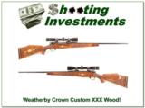 Weatherby Mark V Crown Custom 7mm XXX Wood Unfired! - 1 of 4