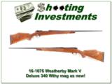 Weatherby Mark V Deluxe 340 Wthy as new! - 1 of 4